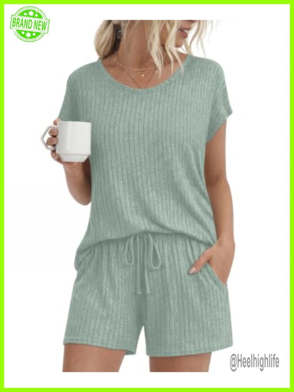 Womens 2 Piece Lounge Set Short Pjs Sleepwear Summer